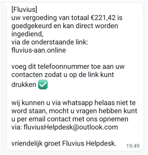 fluvius whatsapp|Phishing 